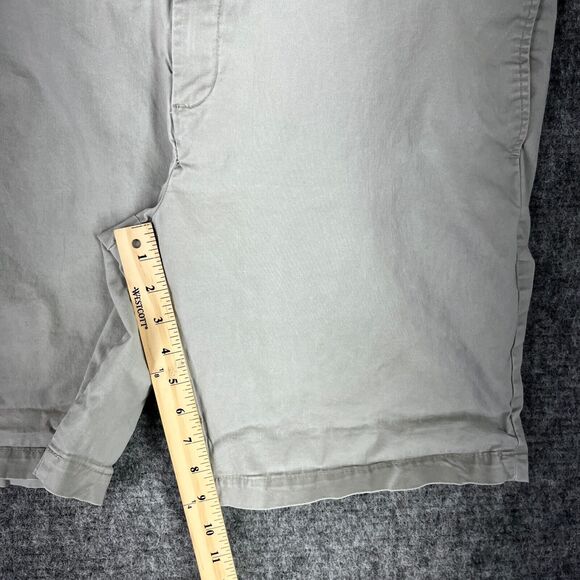 Southern Pines Shorts Mens 38 Gray 9" Inseam Stretch Chino Preppy Club Broken In - Picture 7 of 8